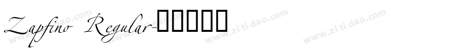 Zapfino Regular字体转换